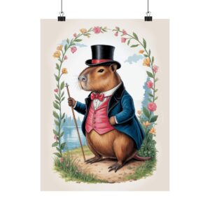 Gentleman Capybara Poster