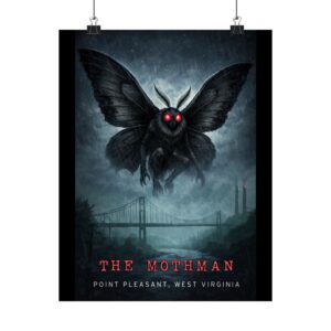 Cryptids of North America Series #2 - Mothman Matte Poster