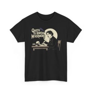 T-Shirt — 'Quoth the Raven, Nevermore' Vintage Edgar Allan Poe Literary Tee