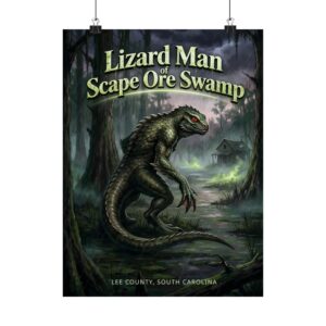 Cryptids of North America Series #6  -Lizard Man of Scape Ore Swamp Art Print