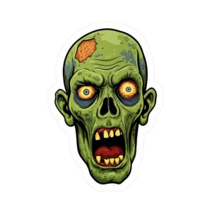 Zombie Head Vinyl Sticker