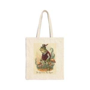 Mr. Ribbit Vintage Frog Canvas Tote — 'It's Good to Be Different'