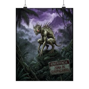 Cryptids of North America Series #4 - Chupacabra Matte Poster