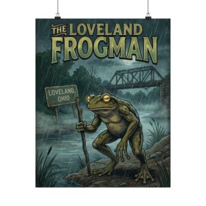 Cryptids of North America Series #7 -- The Loveland Frogman Matte Print Poster