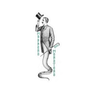 Manners hide Monsters Sticker — Vintage Gentleman Snake Vinyl Decal