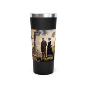 Steampunk Couple 22oz Insulated Tumbler — Vintage Industrial Travel Mug