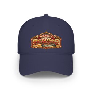 Welcome to the Freak Show Baseball Cap – Vintage Carnival Patch Low-Profile Hat