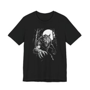 Werewolf Moon T-Shirt — Horror Graphic Tee with Wolf-Man