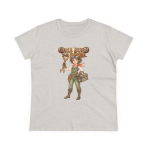 "Girls Build the Future" Steampunk Mechanic Graphic Tee