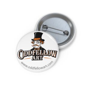 Oddfellow Art Logo Pin Button — Round Enamel-Style Badge