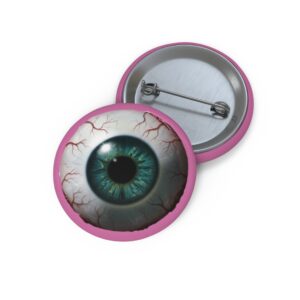 Eyeball Pin Button — Creepy Eye Badge for Jackets, Backpacks & Goth Accessories