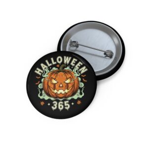 Halloween 365 Pin Button — Jack-o'-Lantern Enamel Badge
