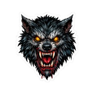 Werewolf Head Cut Sticker — Horror Decal