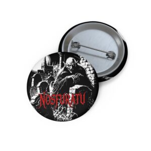 Nosferatu Horror Pin Button — Vampire Enamel-Style Badge