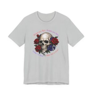 Skull & Roses Tee — 'Roses are Red, Violets are Blue' Gothic Graphic T-Shirt