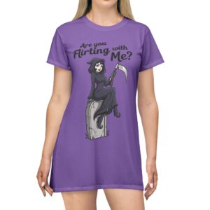 Flirting with Death - Grim Reaper T‑Shirt Dress