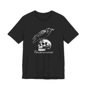 Nevermore Raven Skull Tee — Gothic Skull T-Shirt