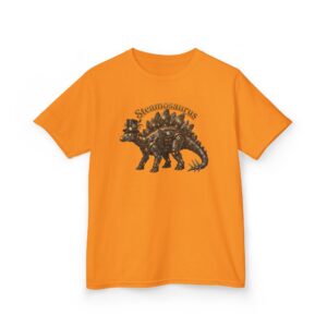 Kids Steampunk Stegosaurus T‑Shirt — Vintage Dinosaur Tee for Boys & Girls