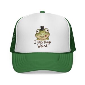 Weird Frog Trucker Hat — I Make Things Weird Foam Mesh Cap