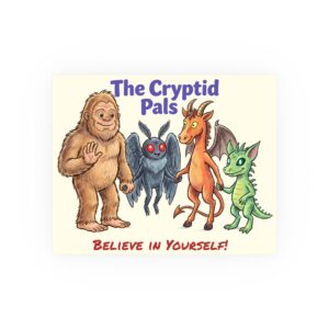 Cryptid Pals Poster — "Believe In Yourself!" Motivational Wall Art