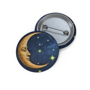 Moon & Stars Pin Button