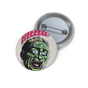 Spooky Retro Scream Pin Button – Horror Comic Badge